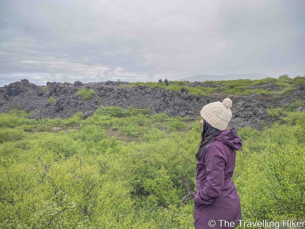 Hiking in Dimmuborgir Lava Fields