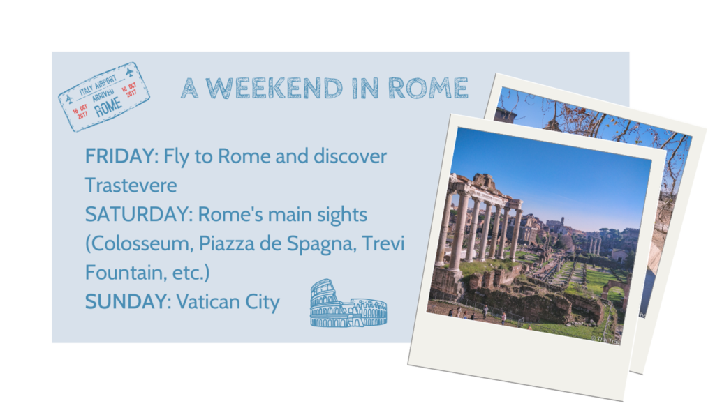Itinerary for a weekend in Rome