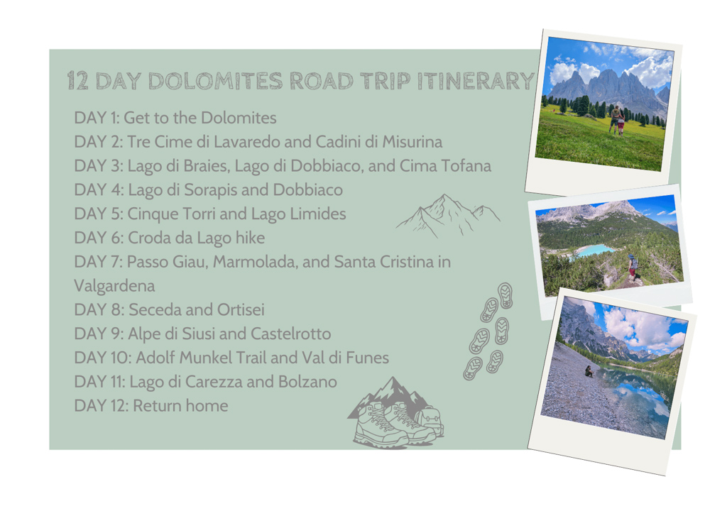 Dolomites Road Trip Itinerary