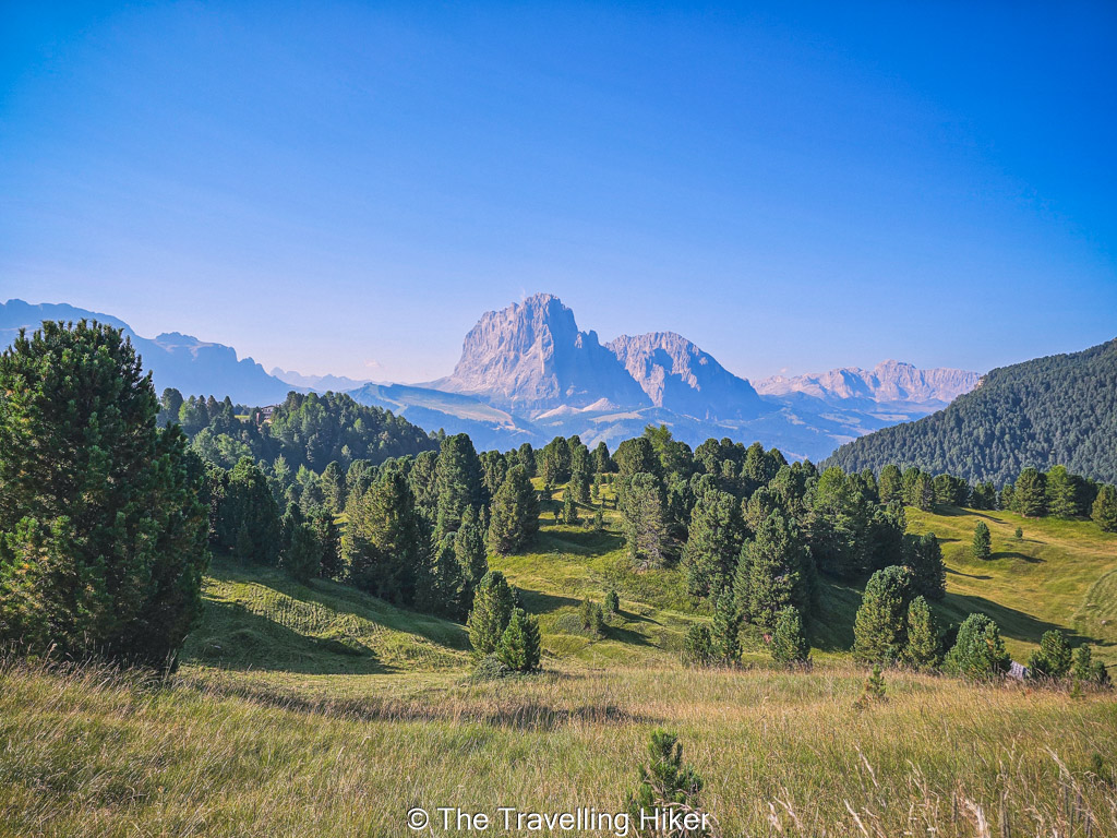 Seceda Hike from Col Raiser: Sassolungo peaks